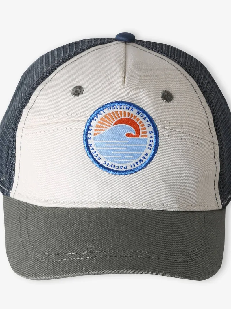 Vertbaudet Kinder Cap Trucker-Style mit Mesh-Einsatz, Wollweiß, – Produktbild 3 von 3
