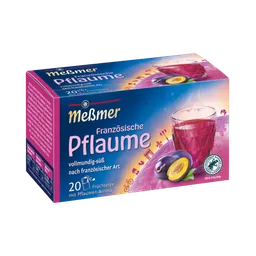 Meßmer Meßmer Französische Pflaume, Früchtetee, Teebeutel im Kuvert, 2. Entnahmefach/displaytauglich, 45g – Produktbild 1 von 1