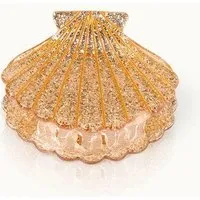 by Vivi. by Vivi. Haarklammer Muschelform, Gold-glitter, – Produktbild 1 von 1