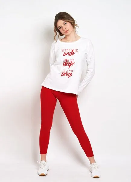 SPARKLES OF LIGHT SPARKLES OF LIGHT Yoga Shirt | THINK FEEL ACT, Weiss, – Produktbild 1 von 3