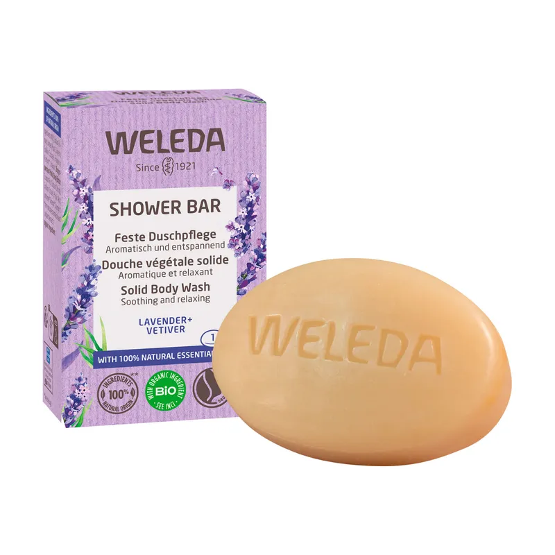 Weleda Weleda Shower Bar Feste Duschpflege Lavender+Vetiver – Produktbild 1 von 1