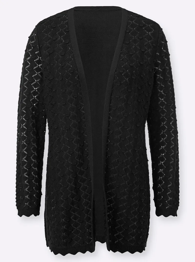 Witt Longstrickjacke schwarz, Schwarz, – Produktbild 1 von 2