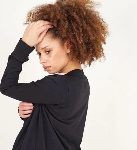 Lena Schokolade Lena Schokolade Jäckchen Lang aus Bio-Jersey, Schwarz, – Produktbild 3 von 4