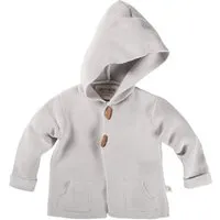 HANS NATUR Kinder Strickjacke mit Kapuze Bio-Baumwolle hellgrau melange Gr. 110/116 – Produktbild 1 von 1