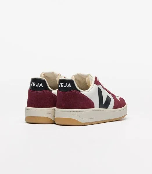 Veja Veja Damen-Sneaker V-10 Prime Leather White Black Amarante – Produktbild 3 von 4