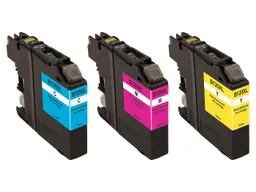 Memo memo Tintenpatronen ersetzt Brother LC-125XLC/M/Y cyan, magenta, gelb, 3er-Set – Produktbild 1 von 1