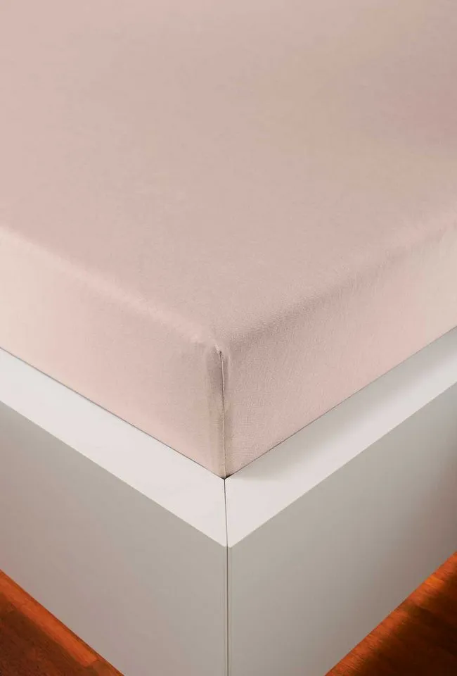 bellana Spannbettlaken bellana deluxe mit Elasthan, Jersey 230 g/m², Premium-Qualität, Jersey-Elasthan, Gummizug: rundum, (1 Stück), mit 5% Elasthan, für Matratzen bis 35cm Höhe, bügelfrei, faltenfrei, Weiß, – Produktbild 6 von 6