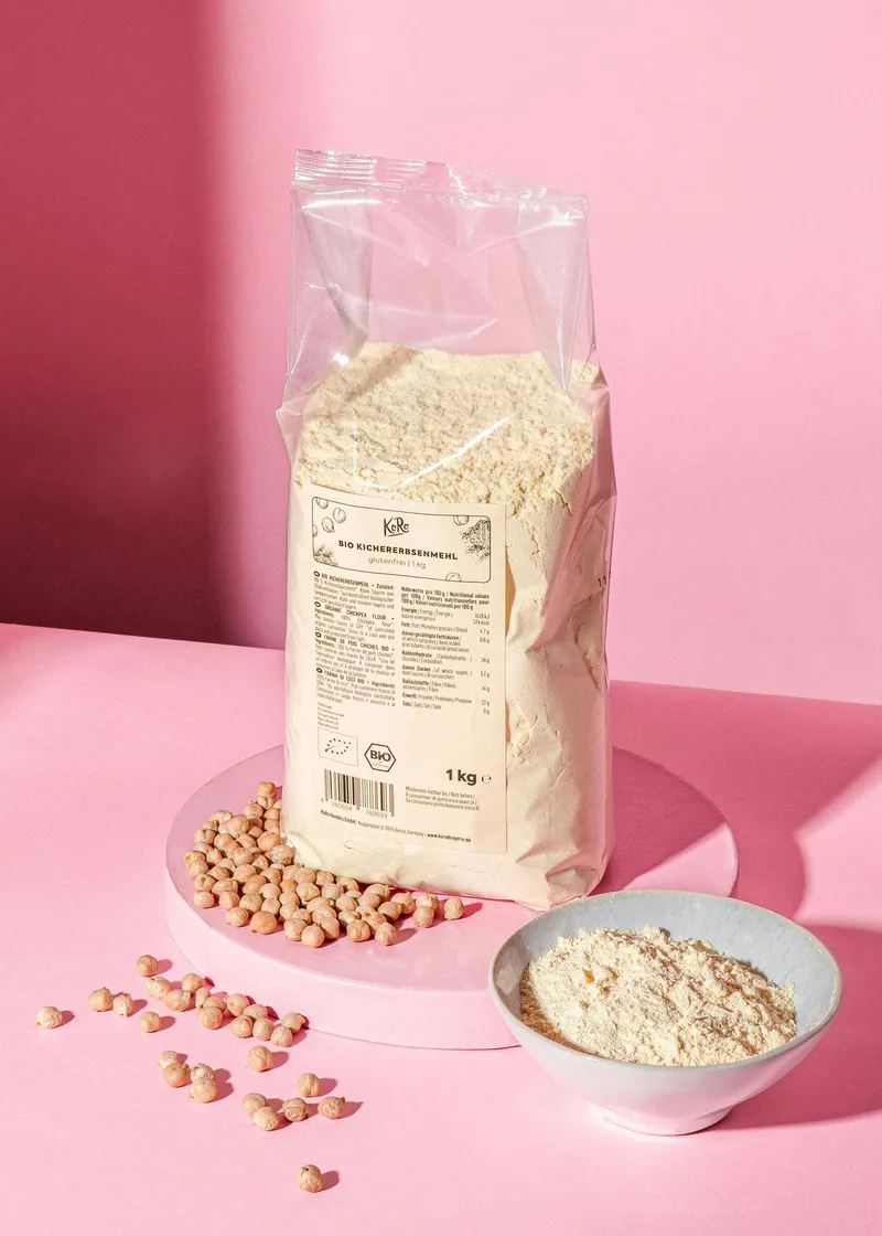 KoRo Bio Kichererbsenmehl 1 kg – Produktbild 1 von 5