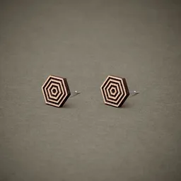 feinformart feinformart Ohrstecker / Ohrring aus Holz "Hexagon2" 9mm – Produktbild 1 von 1