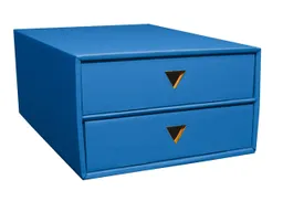 Schubboard A4 mit 2 Schüben blau – Produktbild 1 von 1