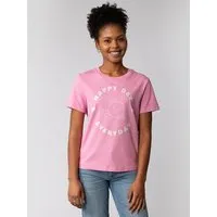 watapparel watapparel T-Shirt Frauen Happy day everyday, Bubble pink, – Produktbild 1 von 1