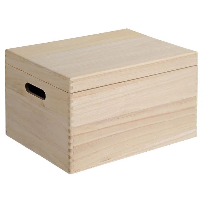 Kesper Kesper Aufbewahrungskiste aus Kiefernholz, mit Deckel und Griffen, 39 x 29 x 23 cm – Produktbild 2 von 2