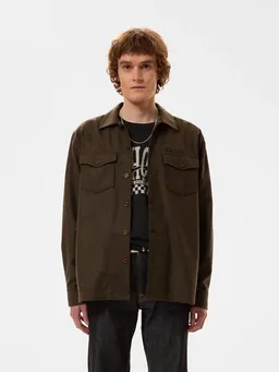 Nudie Jeans Nudie Jeans Vincent Melange Board Shirt - Green – Produktbild 1 von 1