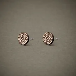 feinformart feinformart Ohrstecker / Ohrring aus Holz "Mandala2" 7mm / 9mm – Produktbild 1 von 1