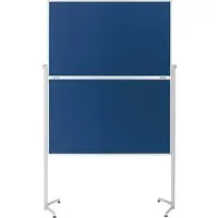 magnetoplan magnetoplan Moderationswand klappbar mit Alu-Fuß, Filz blau – Produktbild 1 von 1