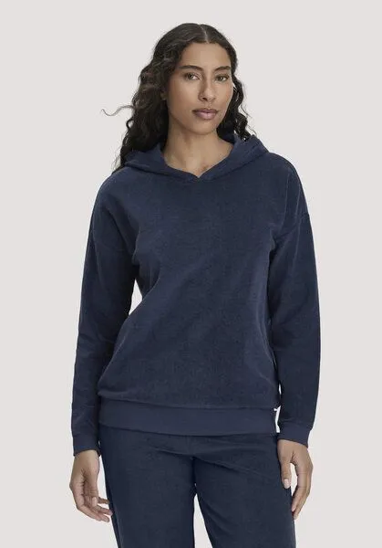 hessnatur hessnatur Frottee Hoodie PURE COTTON aus reiner Bio-Baumwolle, Mitternachtsblau, – Produktbild 1 von 4