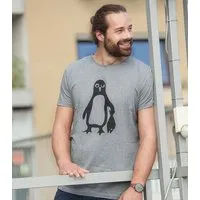 päfjes päfjes Pinguin Paul - Fair Wear Männer Bio T-Shirt, Grau, – Produktbild 1 von 1