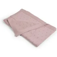HANS NATUR Babydecke Lochmuster Blume, 80x100 cm cameo pink – Produktbild 1 von 1