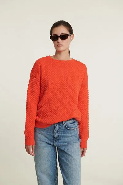 Basic Apparel Basic Apparel Lis Pullover aus Bio-Baumwolle, Rot (grenadine), – Produktbild 3 von 5