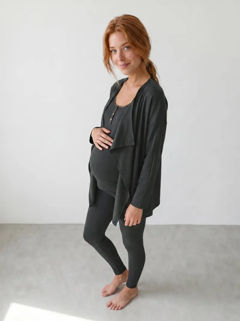 Vertbaudet 3-teiliges Homewear-Set, Anthrazit, – Produktbild 3 von 4