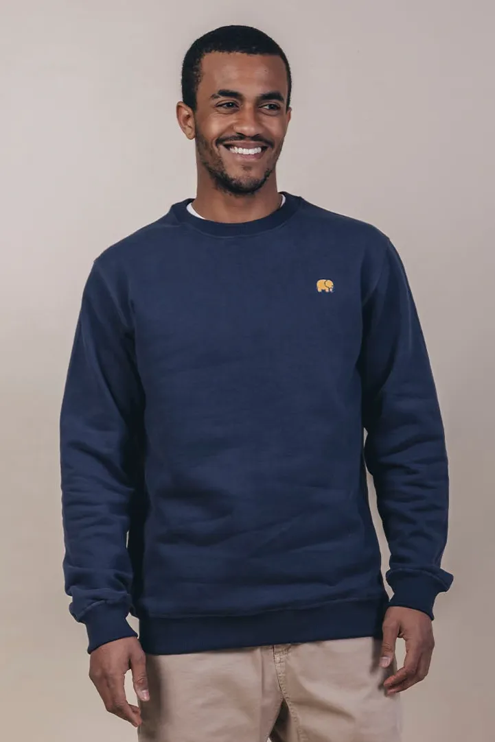Trendsplant Trendsplant Herren vegan Pullover Essential Blau, Dunkelblau, – Produktbild 2 von 2