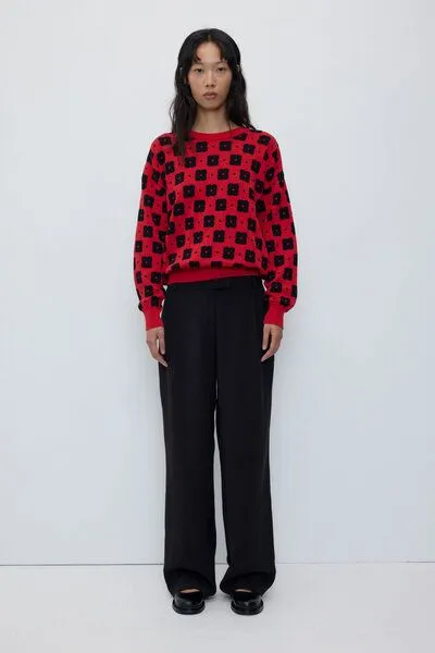 Rita Row Rita Row Strickpullover NODO mit Grafikmuster, Red, – Produktbild 1 von 4