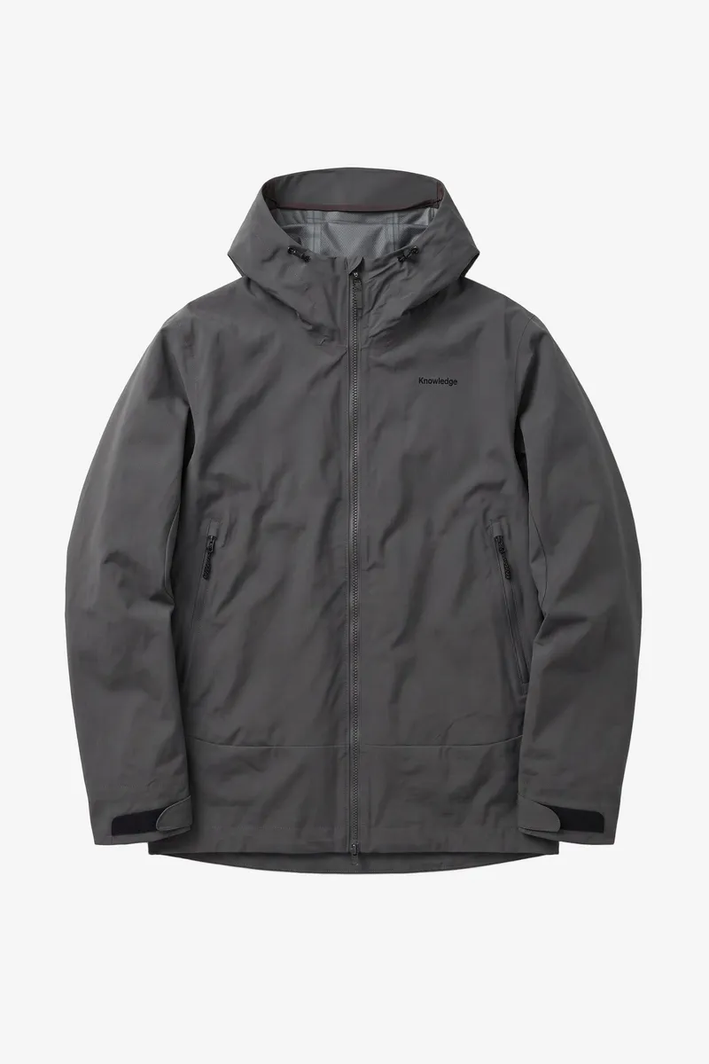 KnowledgeCotton Apparel KnowledgeCotton Apparel Herren vegan Shelljacke Vent Canvas 200 Volcanic Ash, Grau, – Produktbild 1 von 2
