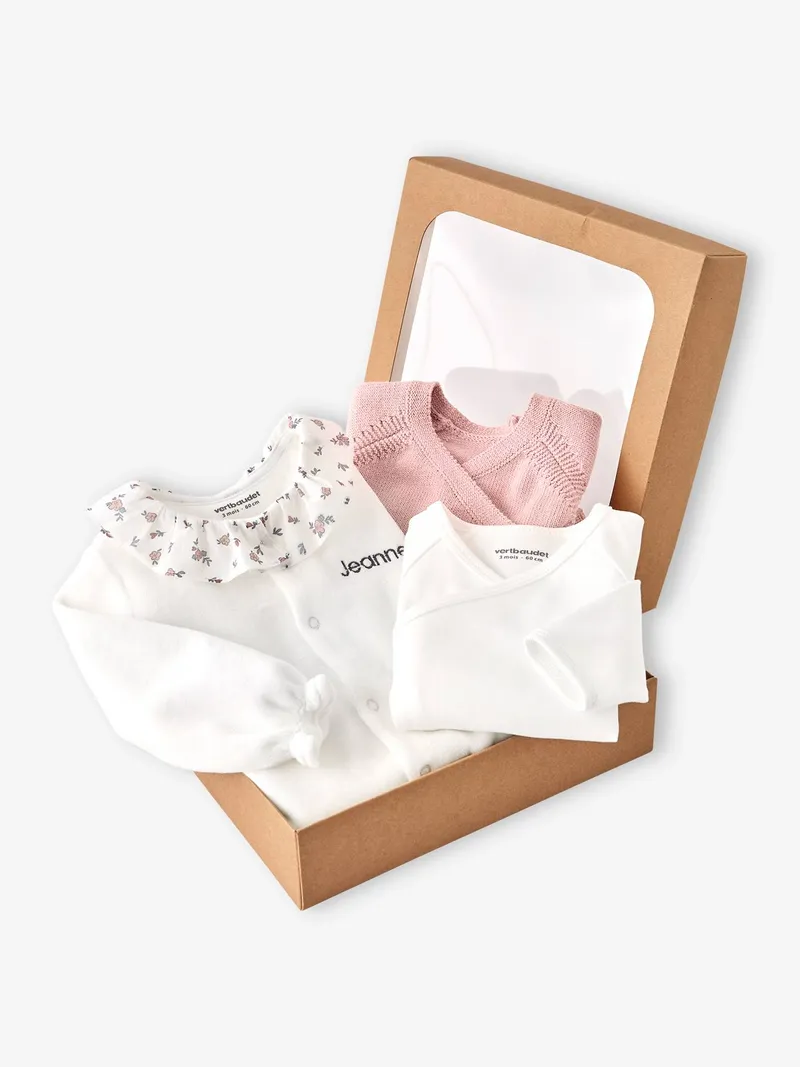 Vertbaudet Baby Geschenk-Set zur Geburt: Jäckchen, Rosa, – Produktbild 1 von 4
