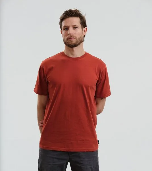 Gary Mash GARY MASH Herren Basic T-Shirt aus Biobaumwolle, Rost (rot), – Produktbild 1 von 4