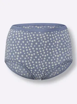 wäschepur Taillenslip 2x taubenblau-bedruckt + 1x taubenblau – Produktbild 1 von 1