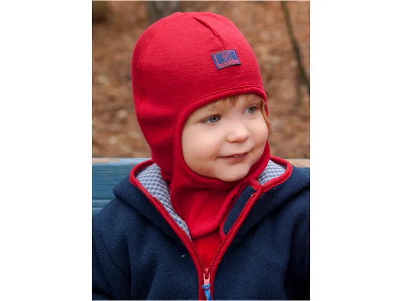 Pickapooh Pickapooh Baby und Kinder Helmmütze Schlupfmütze Wolle Seide rot Gr.52, Rot, – Produktbild 2 von 3