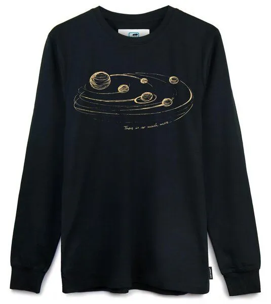 Gary Mash GARY MASH Langarmshirt Scott Atmosphere aus Biobaumwolle, Schwarz, – Produktbild 4 von 4