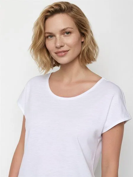 GreenBomb GREENBOMB Basic Cool - Lässiges T-Shirt aus Bio-Baumwolle / GOTS / Fair & Vegan, Weiß (white), – Produktbild 2 von 4