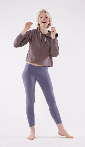 YOIQI YOIQI Hoodie aus biologischer Baumwolle, Taupe(braun-grau), – Produktbild 3 von 4