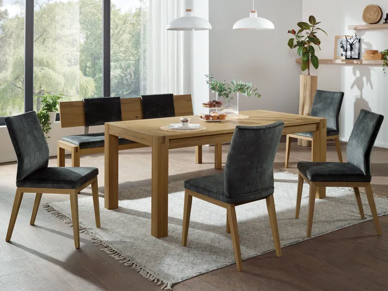 allnatura Tisch Imago ohne Auszug 95x140 cm, Kernbuche, – Produktbild 2 von 2