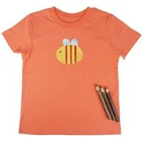 MelaDi Meladi Kinder Shirt aus Biobaumwolle - Hummel auf Orange – Produktbild 1 von 1