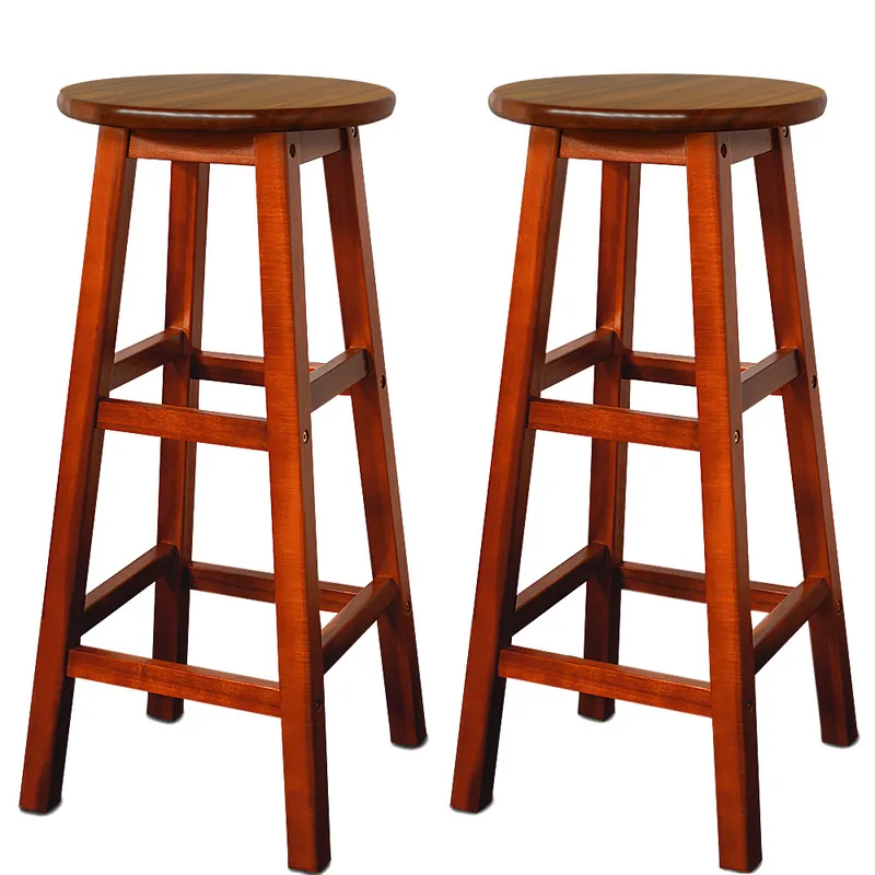 Casaria® Casaria Deuba 2er Set Barhocker Akazien-Holz braun – Produktbild 1 von 1
