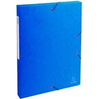 Exacompta 8 Exacompta Archivboxen, Colorspan-Karton, 600 g/m², DIN A4, Gummizug, RB 25 mm, blau – Produktbild 1 von 1