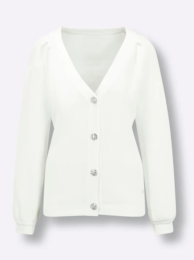 Strickjacke ecru, Ecru, – Produktbild 2 von 2