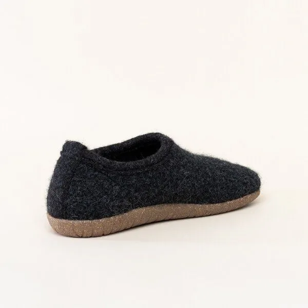 Gottstein Gottstein Filz-Hausschuh Alpine Midcut - Damen & Herren Pantoffel aus 100% Schurwolle mit Komfort-Einlagesohle, Schwarz, – Produktbild 4 von 4