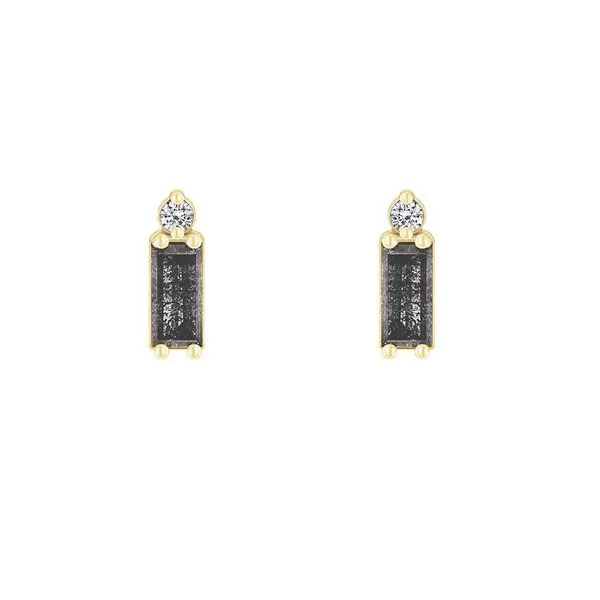 Eppi Eppi Ohrringe mit Baguette und Round Diamanten Xene, Gelb, – Produktbild 1 von 4