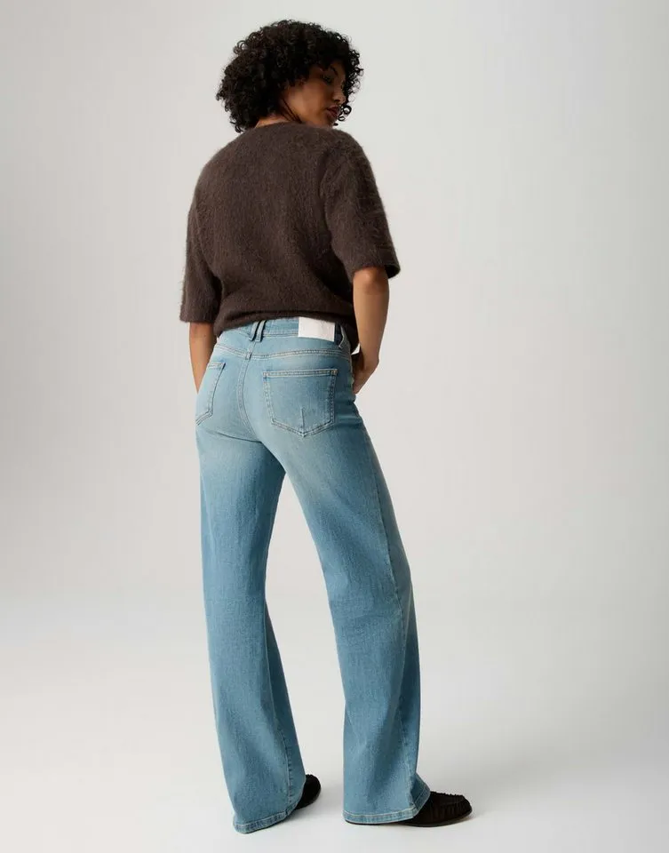 OPUS PANTS Weite Jeans MELLY MODERN mit Powerstretch Mid Rise Long, BCI Cotton, Zip-Fly – Produktbild 3 von 5