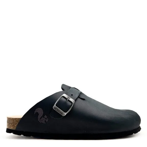 thies thies ® Eco Clogs aus vegetabil gegerbtem Leder, Truffle black, – Produktbild 1 von 4
