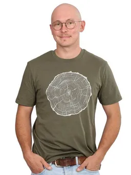 Life-Tree Life-Tree Organic Fairwear Shirt Men Khaki BigSlice – Produktbild 1 von 1