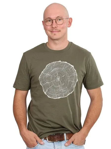 Life-Tree Life-Tree Organic Fairwear Shirt Men Khaki BigSlice, Gelb, – Produktbild 1 von 4