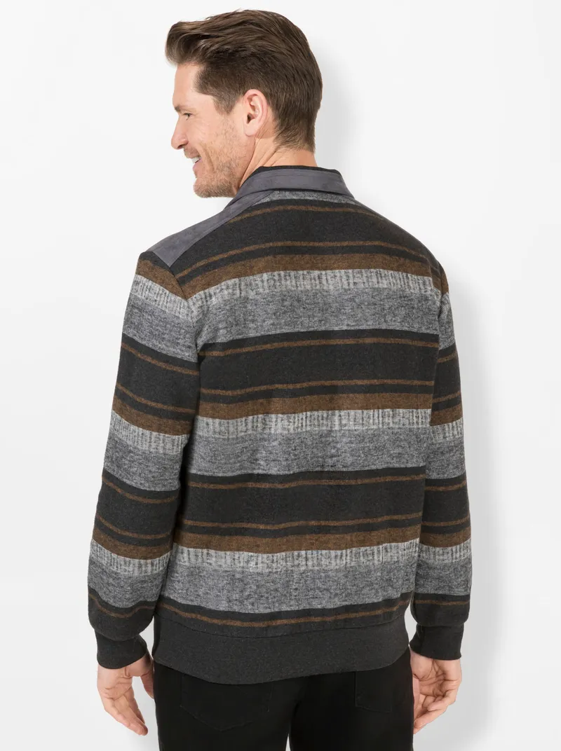marco donati Sweatshirt anthrazit-camel-meliert, Anthrazit-camel-meliert, – Produktbild 2 von 2