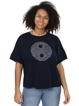 Life-Tree Life-Tree Organic Fairwear Oversize Fit Shirt Women "YinYang" – Produktbild 1 von 1