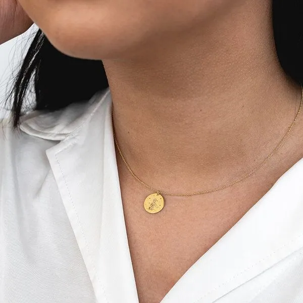 Eppi Eppi Goldener Anhänger der Kleine Prinz mit Rose, Weiss, – Produktbild 4 von 4