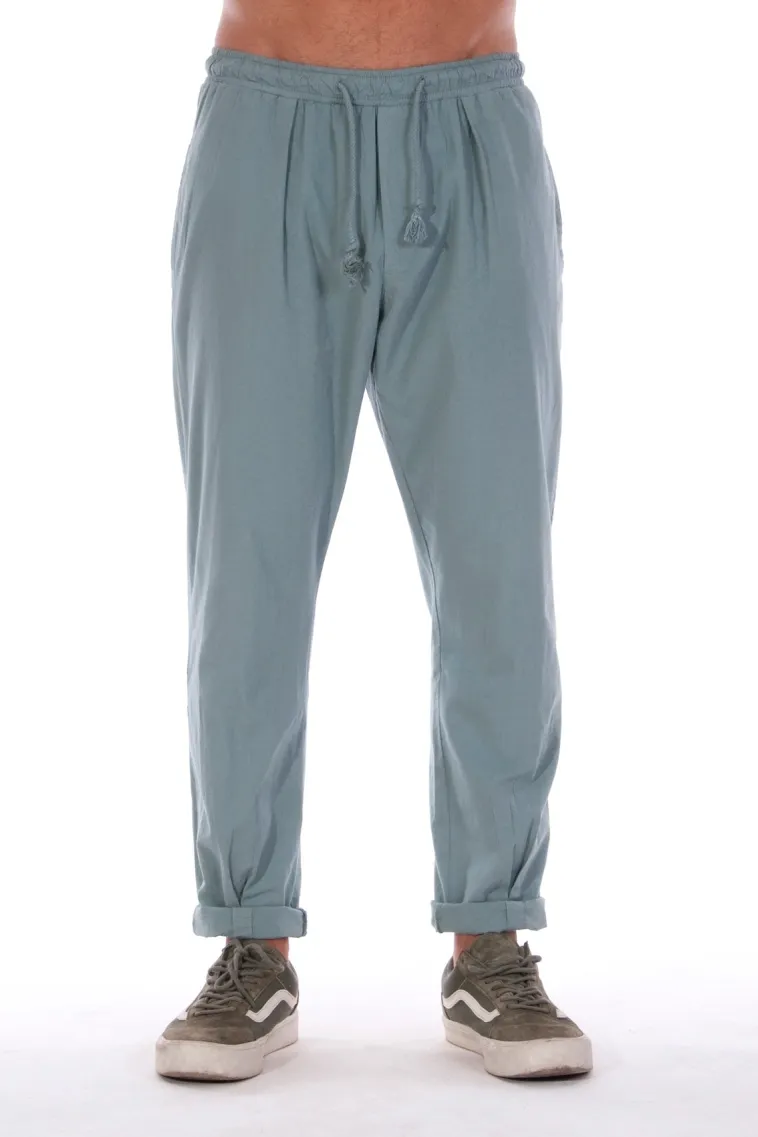 RAVENS VIEW IBIZA RAVENS VIEW IBIZA Herren vegan Hose Milano Chinois Grün, Blau, – Produktbild 1 von 1