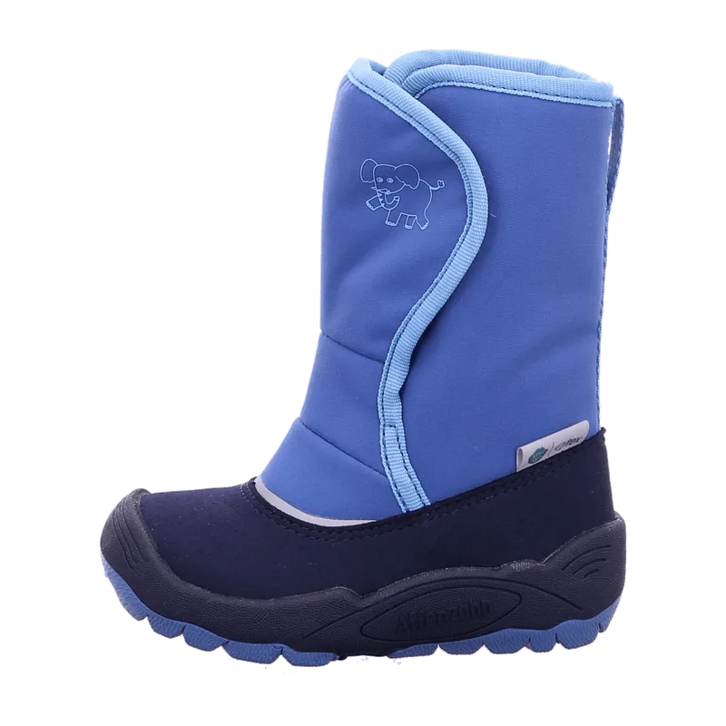 Affenzahn Affenzahn Elephant Snow Boot 0149130052 Blau - Stiefel mit Futter - Barfußschuhe KINDER, Blau für Kinder, blau, Größe 28 EU, Blau, – Produktbild 2 von 7